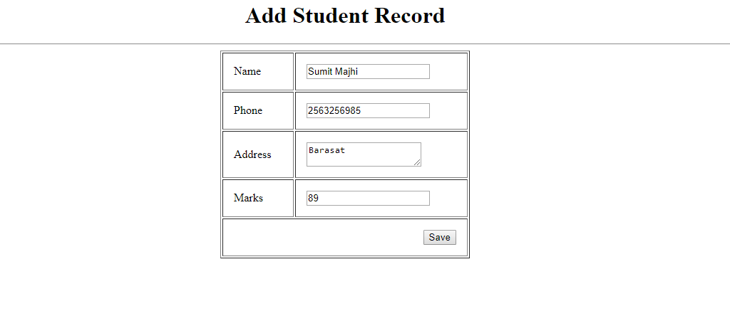 PHP MySql Insert Example