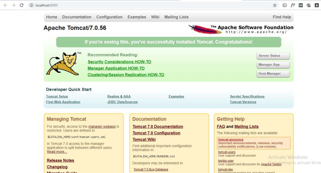 Tomcat Server Home