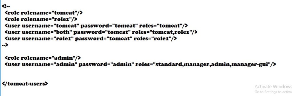 Creating user in tomcat