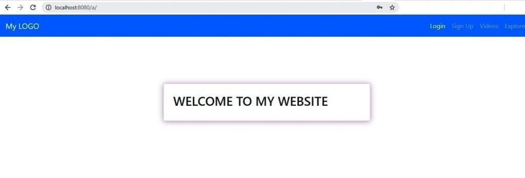 First Page of my site running war file