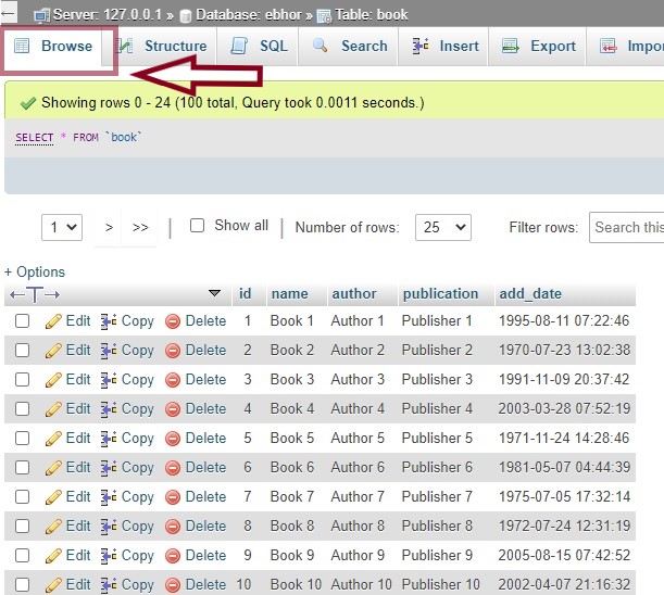 ترقيم صفحات JTable Pagination باستخدام JDBC مع قواعد بيانات MySQL Brows