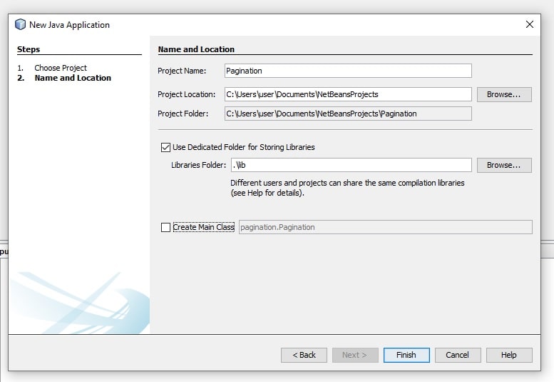 How to assign Project Name in NetBeans