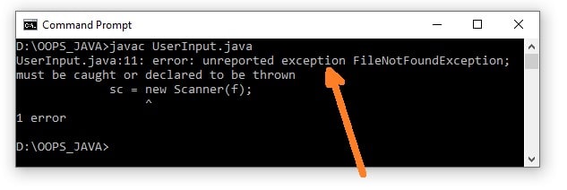 Checked Exception in Java