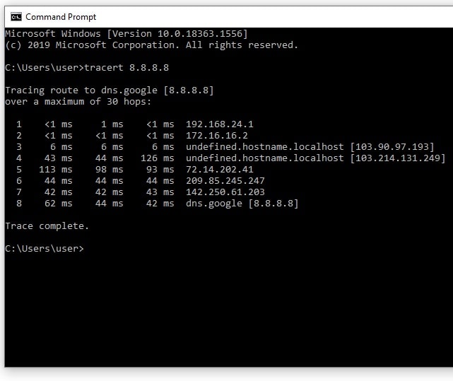 traceroute to solve java.io.ioexception In Minecraft