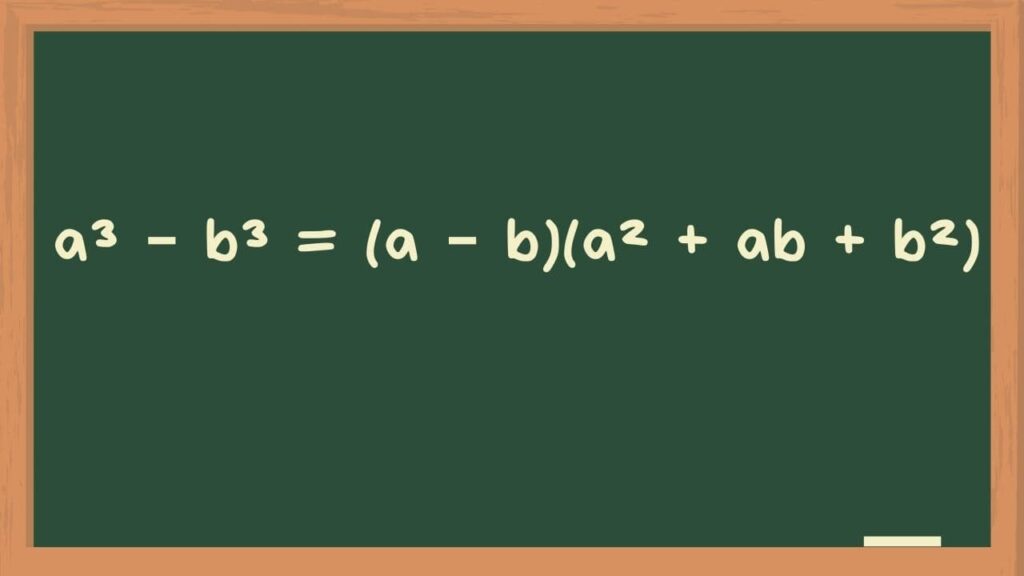 a³-b³ Formula a³ – b³ = (a² + ab + b²) (a – b)