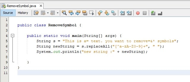 Remove symbols from string java