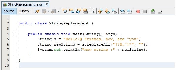 How to remove special characters from a string in java example