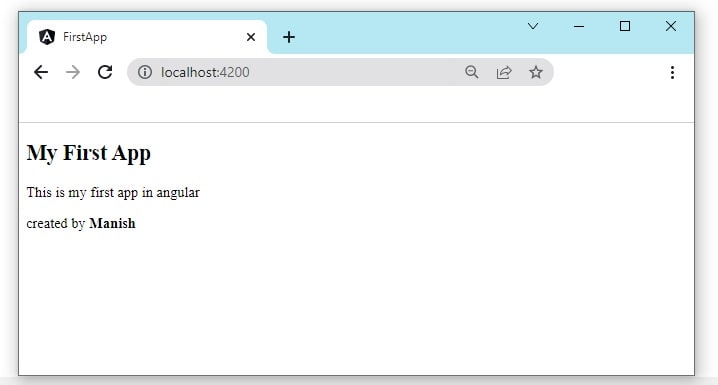 First Angular App Edited