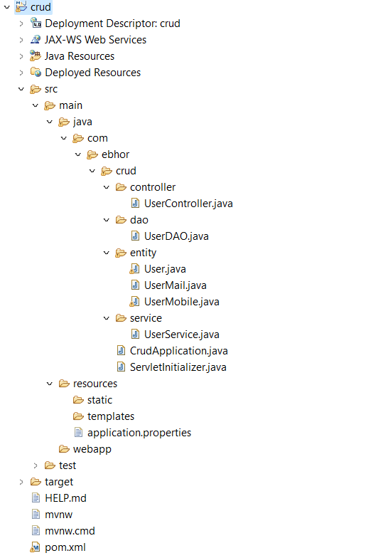 SpringBoot  JPA @OneToMany Mapping Project Directory Structure