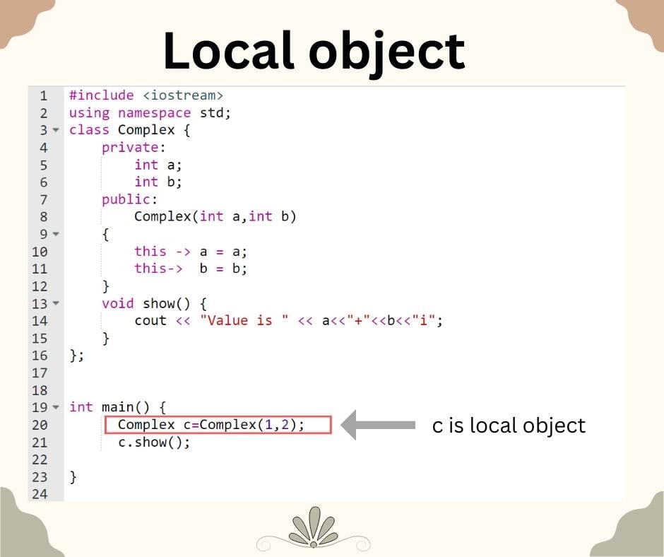 Local Object in C++ programming