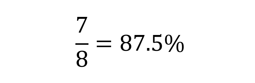 What Is 7/8 As A Percentage