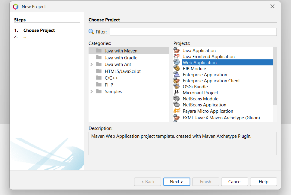 Netbeans Wep Application Project