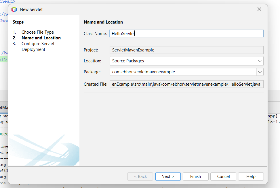 Create Servlet in Netbeans