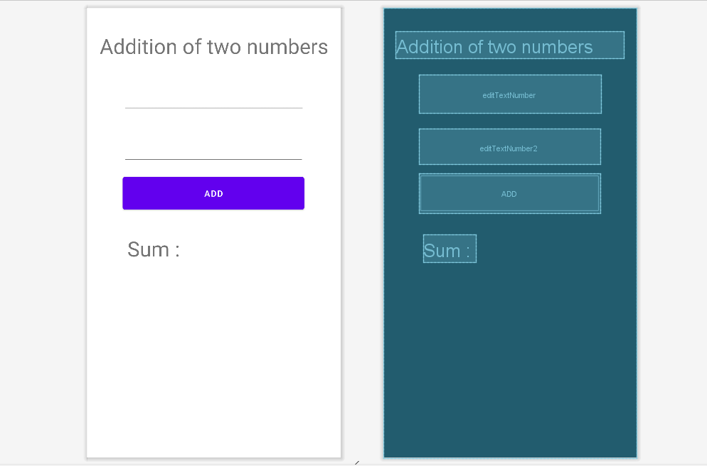 Addition of two numbers in Android